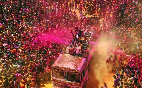 인도의 홀리 축제.