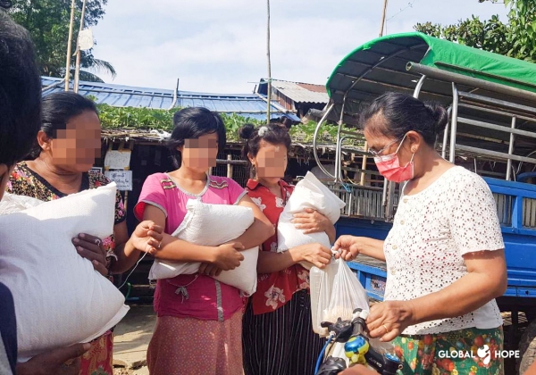 글로벌호프가 미얀마 빈민계층에 긴급 식량을 지원했다.