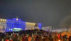 지난 4일 카자흐스탄 악토베 중앙 광장에서 행진하는 시위대 모습(자료사진)