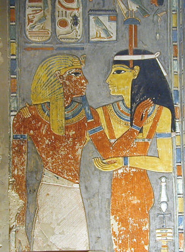 이집트 제18왕조의 마지막 파라오 호렘헤브 무덤 벽화
