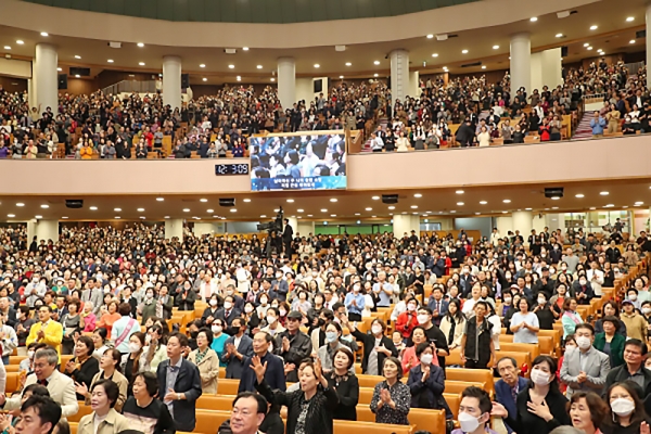 한교총이 15일 여의도순복음교회에서 이스라엘의 평화를 위한 기도회를 개최했다.