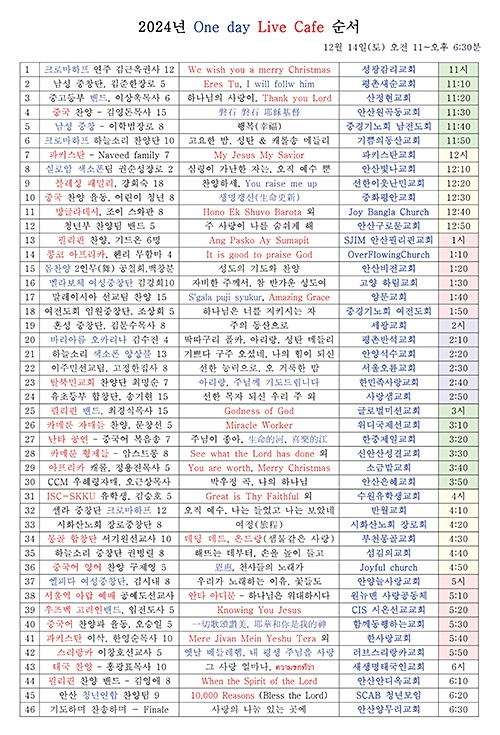 안산양무리교회 이주민교회를 위한 하루 찻집