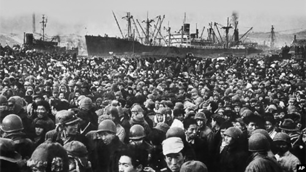 흥남부두의 피난민들